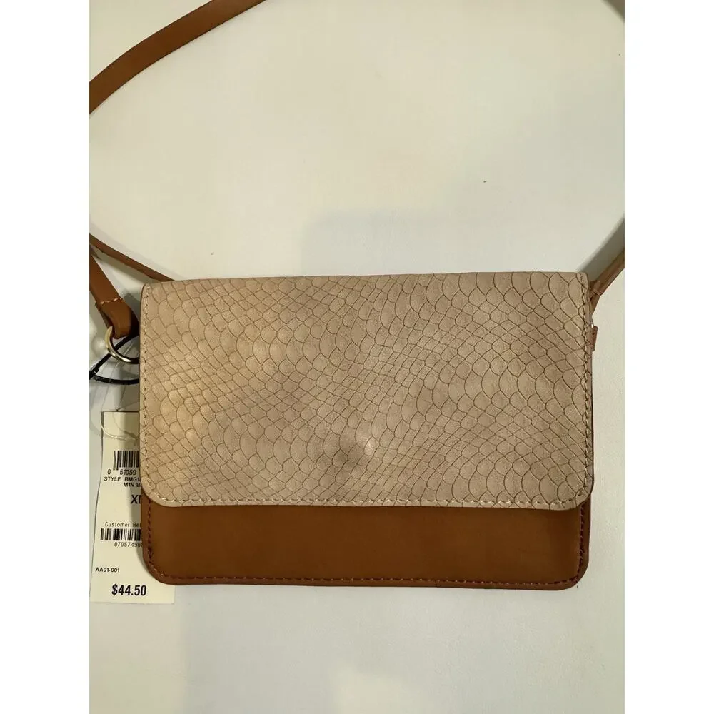 INC International Concepts Python Embossed Bag Women Faux Snakeskin NWT